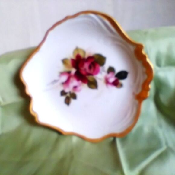 B. Owen Gorgeous Vintage Porcelain ROSE GOLD Designer PLATE - Picture 1 of 6